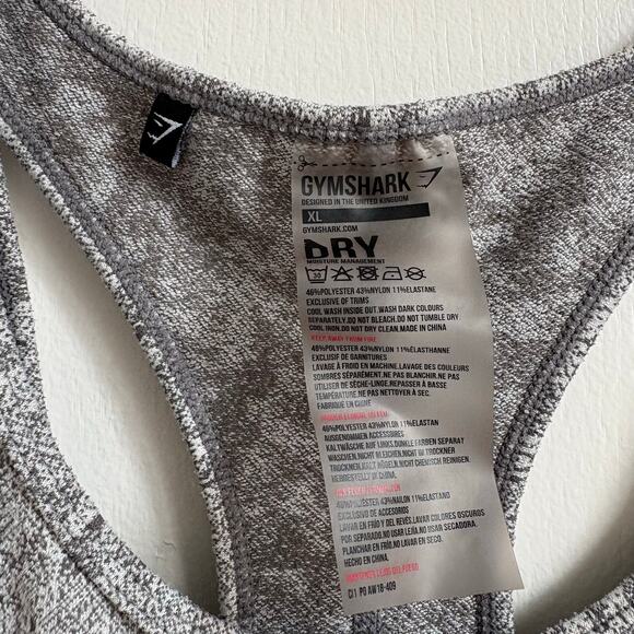 Gymshark Gray Fleur Texture Vest Tank Top Women's XL - Picture 2 of 5